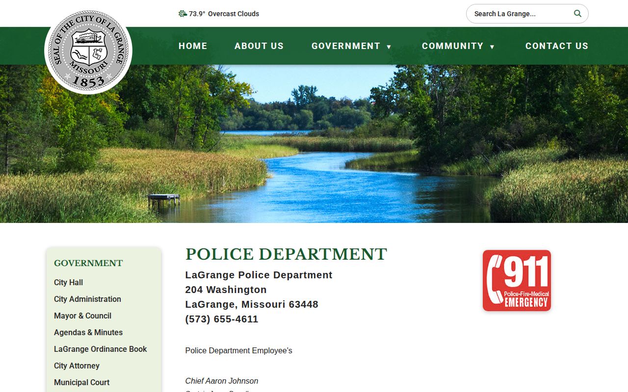Official LaGrange Police Department contact and staff page